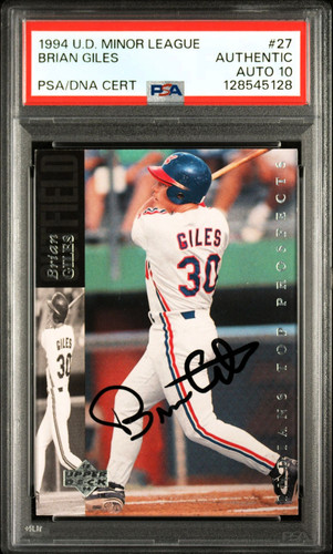 Brian Giles 1994 U.D. Minor League #27 Cleveland Indians Rookie DNA Gem Mint 10