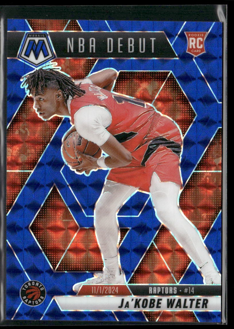 2024-25 Panini Mosaic #253 Ja’Kobe Walter Blue Mosaic #/199