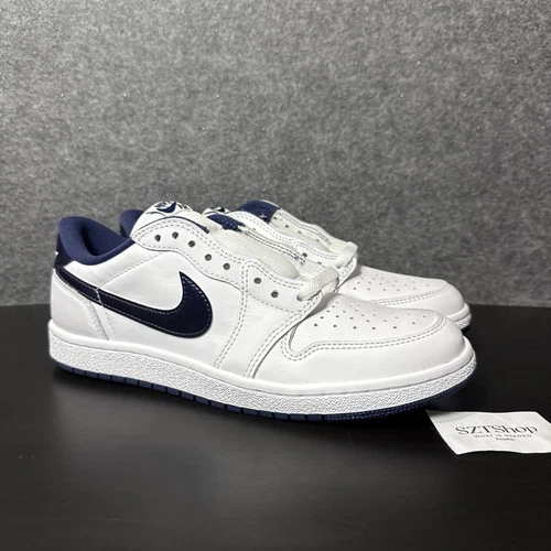 Nike Air Jordan 1 Low 85 blu metallizzato blu bianco taglia Eu 42.5 Uk 8 uomo nuove