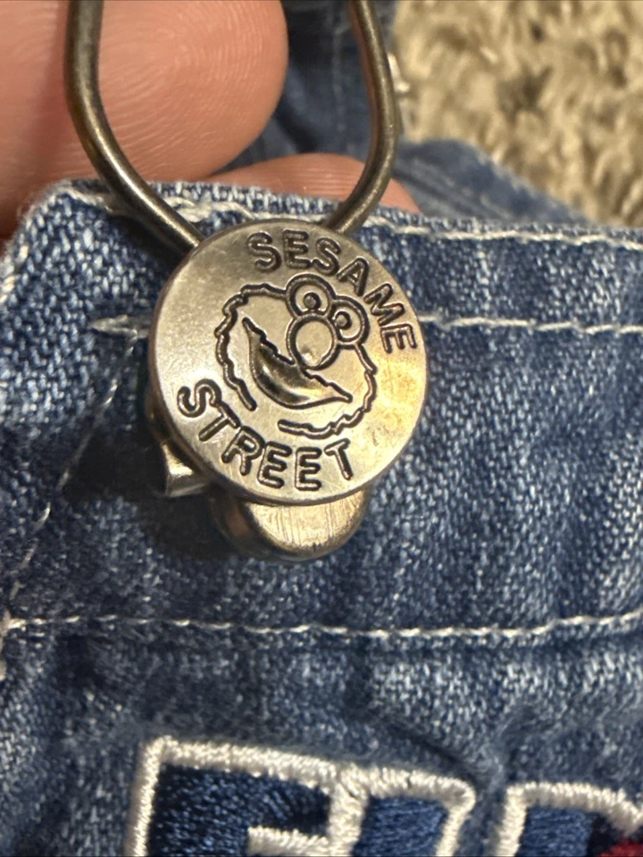 Mono de béisbol vintage Y2K Elmo Star Player & Cookie Monster 3M-6M niño pequeño Foto 4 de 4