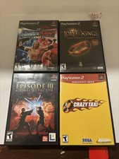 Lot Of 4 PlayStation 2 Games. LOTR Star Wars Smack down  Crazy Taxi