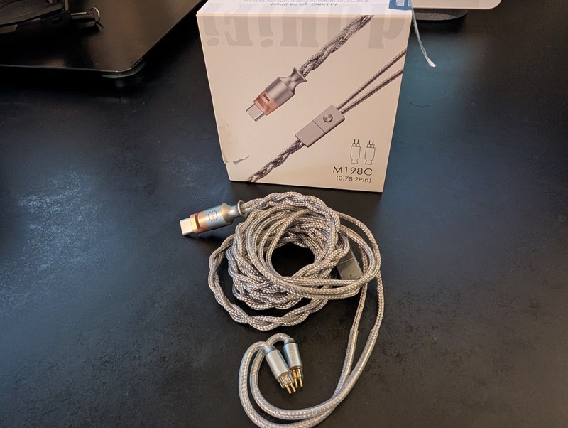 ddHiFi M198C USB Interface Decoding Earphones Cable 2-Pin 0.78 Mint Condition