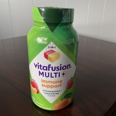 Vitafusion Multi+ Immune Support Gummy Vitamins 90 Count Strawberry Tangerine