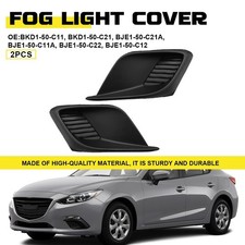 Fit 2014 2015 2016 Mazda 3 Front Bumper Lr Fog Light Lamp Bezel Covers Black 2x
