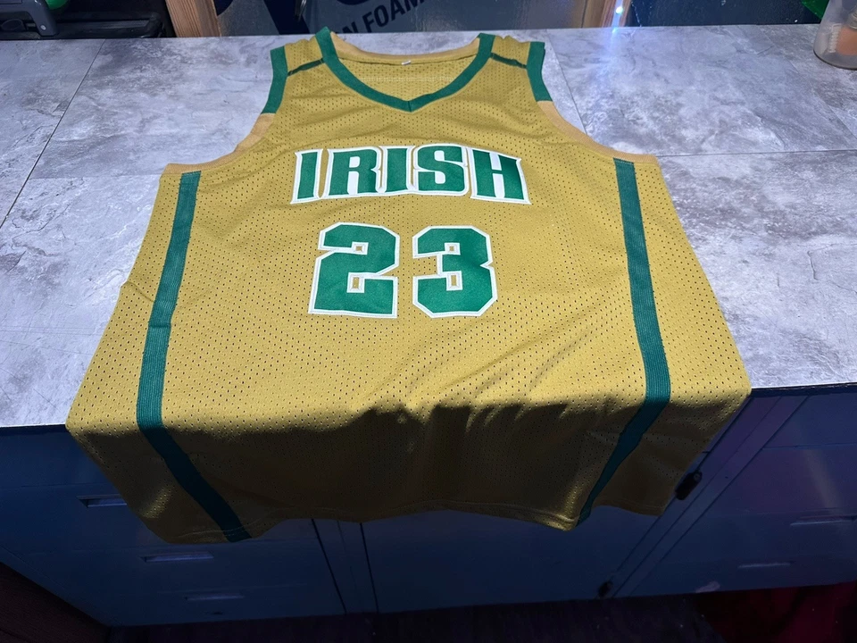 Camiseta cosida pequeña Lebron James St Vincent St Mary Irish High School para hombre #23G Foto 2 de 3