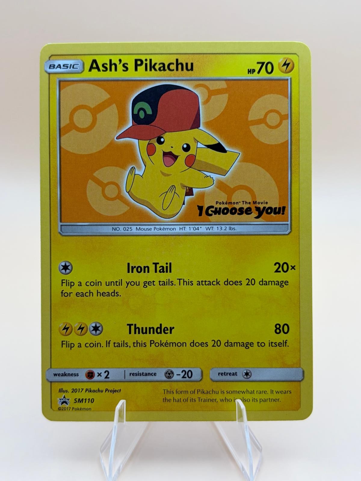 Ash's Pikachu - SM110 Promo Sun & Moon Promo Pokemon LP