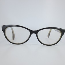 Fendi Vintage Cat Eye Eyeglasses Black Zucca Monogram Logo Frames Italy