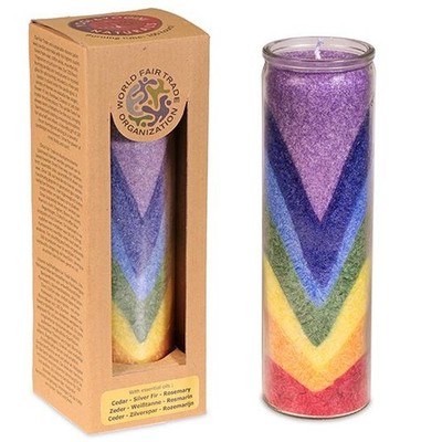 Duftkerze Stearin RAINBOW VALLEY 7 Chakra Weihrauch Raumduft