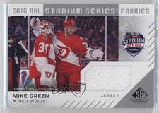 2016-17 SP Game Used Stadium Series Fabrics Col vs Det Mike Green #RW-MG 8ou