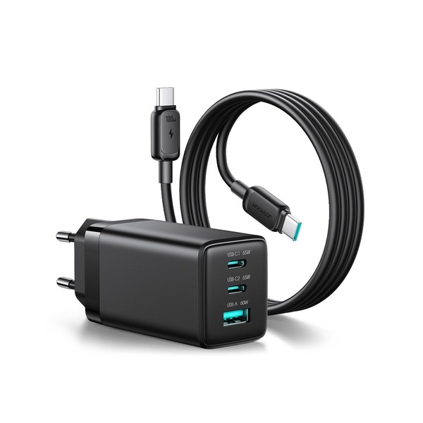 Joyroom 65W Gan LadegeräT USB-C Kabel Schwarz-image