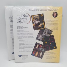 Creative Memories 8 1/2 x 11 BLACK SCRAPBOOK PAGES 15 Sheets/30 Pages Sealed
