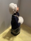 vintage 1984 Byers Choice Caroler Girl W White Hat and Hand Warmer Muff — photo 5