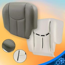 Driver Bottom Seat Cover & Foam Cushion For 2003-2006 Chevy Silverado Light Gray