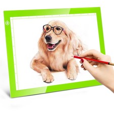 LitEnergy Portable A4 LED Copy Board Light Tracing Box, Green Ultra-Thin Adju...