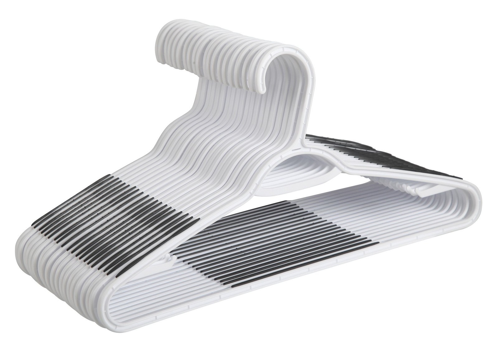 Finnhomy 50 Pack Durable Plastic Hangers with Non-Slip Pads