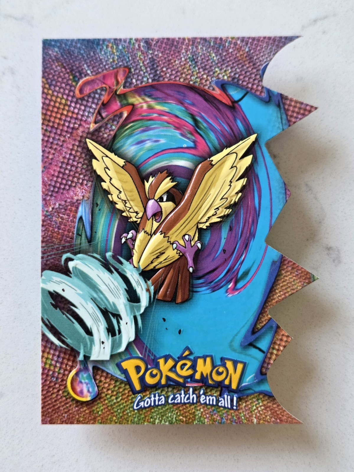 Pokemon - Topps EV10 of 12 #16 Pidgey Die Cut Embossed - White Label Vintage Tcg