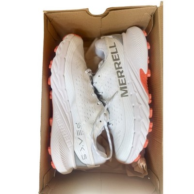 Merrell Agility Peak 5 Trail Running Shoes Men s 8 White Flare Vibram MegaGrip