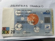 WORLD CUP 1998 - MATCH TICKET - ARGENTINA 5-0 JAMAICA - 21/6/1998