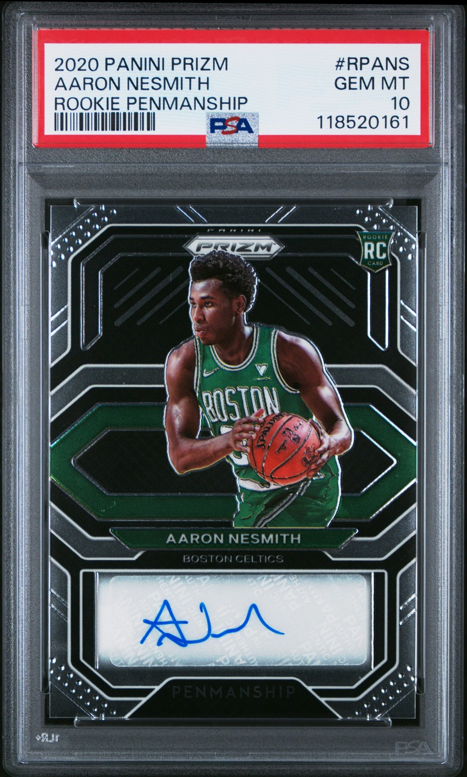 2020 PANINI PRIZM ROOKIE PENMANSHIP AARON NESMITH #RPANS RC ROOKIE PSA 10