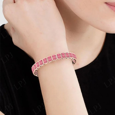 Sapphire Gemstone Bracelet Women Vintage Style Bracelet Antique Jewelry 925