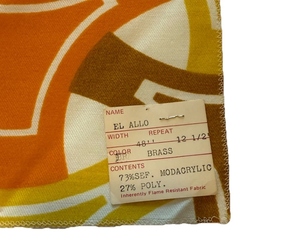 Muestras de tela de diseñador MCM de colección 17-1/2 X 21-1/2 modacrílico poli lino abstracto Foto 3 de 4