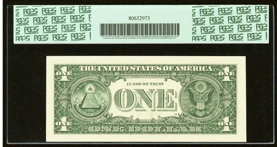 LOW TWO DIGIT SERIAL # 00000060 ( SEVEN ZERO'S) PCGS 65 PPQ $1 2013 / non star - Image 3 of 3