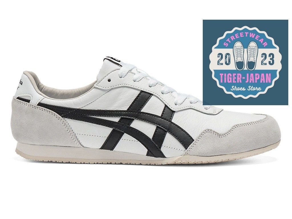Onitsuka Tiger SERRANO 1183C197 100 WHITE BLACK LEATHER Unisex Men