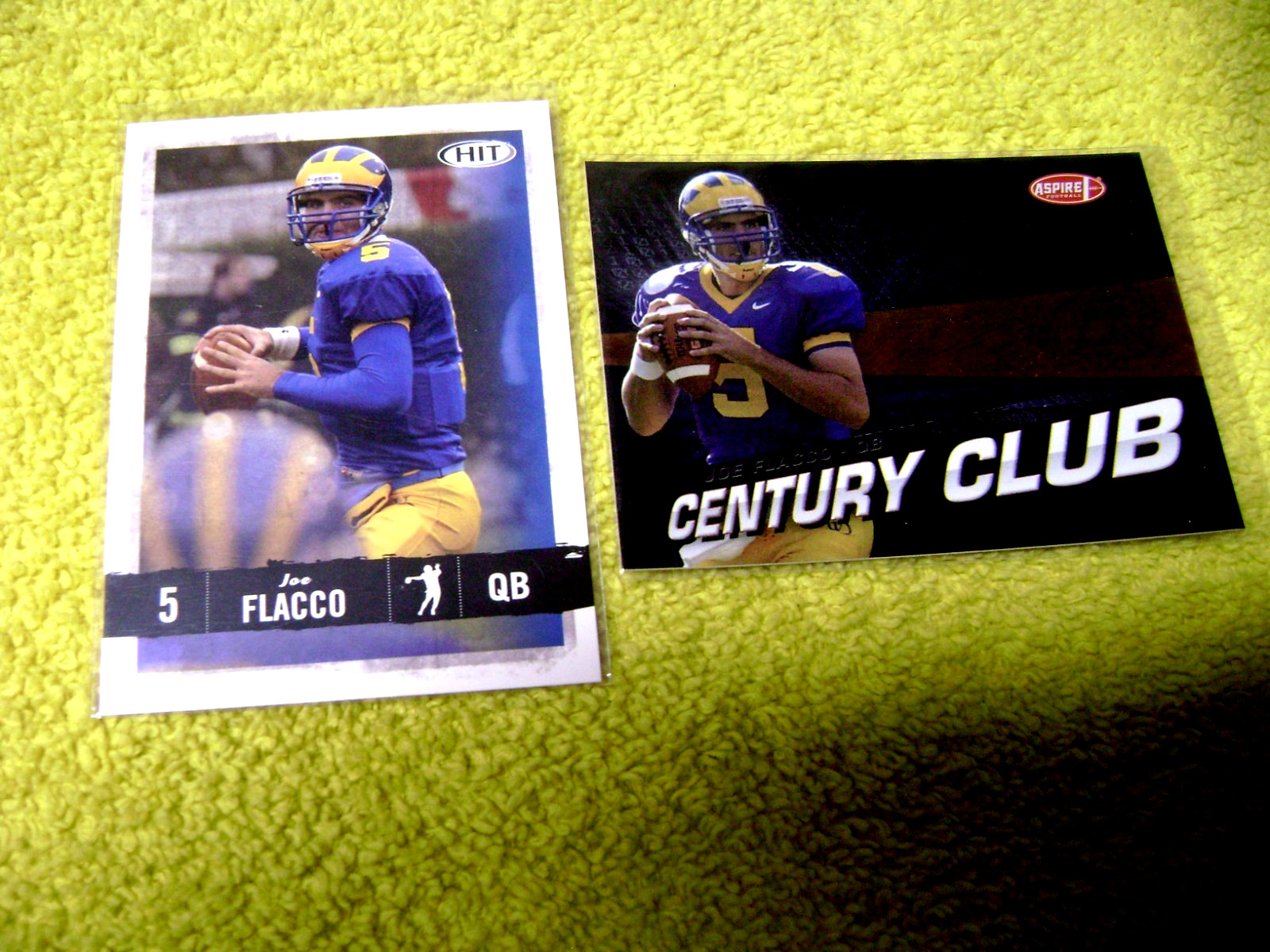 JOE FLACCO 2008 SAGE ASPIRE #CC4 & SAGE HIT #5 MINT RAVENS /BROWNS L@@K