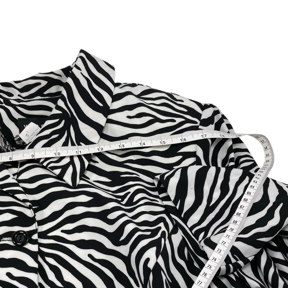 Женская куртка-блейзер Virgo размер 16 с принтом зебра анималистический принт Mob Wife Business - Изображение 4 из 4