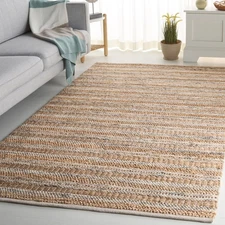Natura Collection Area Rug - 6' x 9', Natural & Brown, Transitional Design, I...