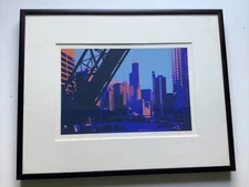 Signed Hiroshi Ariyama Screen Print "Chicago River"