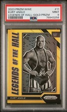 2023 Panini Prizm WWE Kurt Angle #11 PSA 9 Legends Of The Hall 08/10 Gold WWF