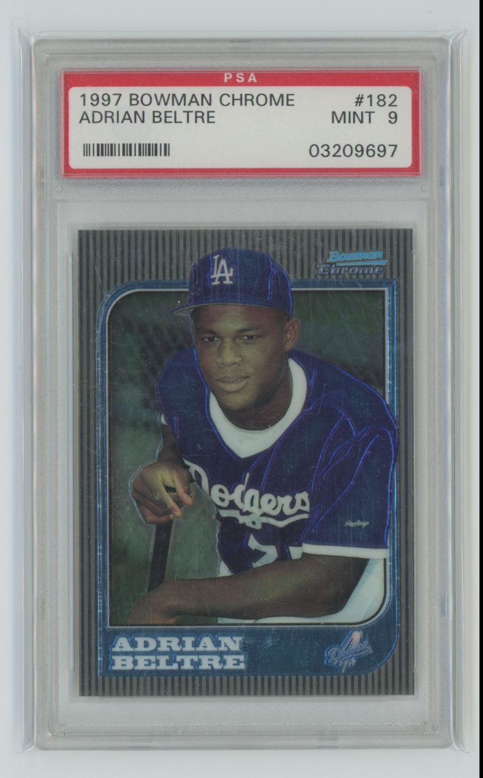 1997 Bowman Chrome Rookie Adrian Beltre RC PSA 9 Los Angeles Dodgers #182