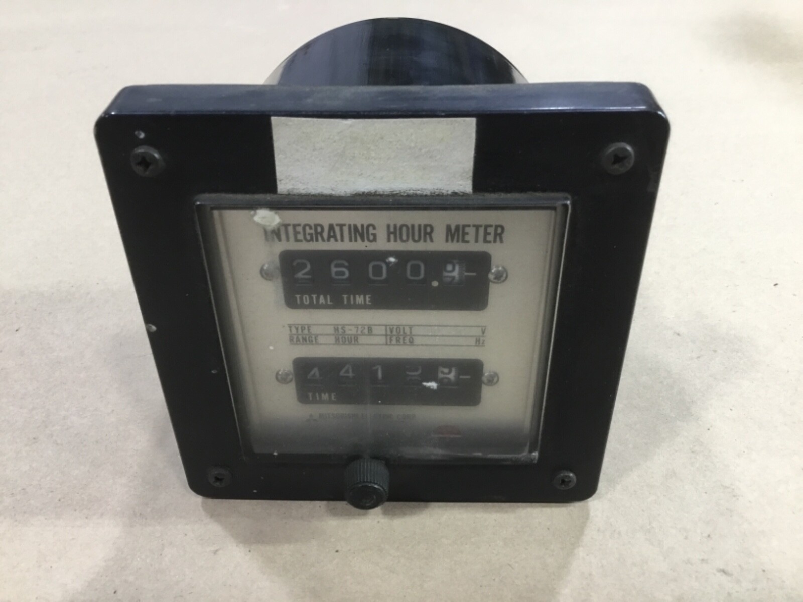 Mitsubishi Electric HS-72B Integrating Hour Meter Panel Mount 200/240V #04WTK