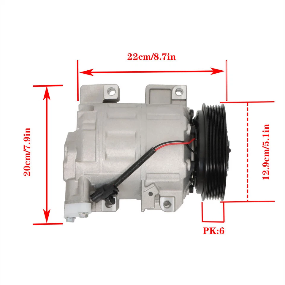 Fit For 2007 2008-2012 Nissan Altima 2.5L l4 98664 AC A/C Compressor With Clutch - Image 2 of 4