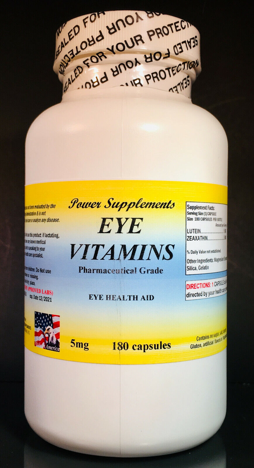 Eye vitamins -180 capsules, lutein, macular degenration, vision