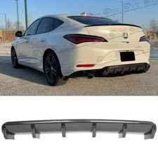 Carbon Fiber Look Rear Diffuser 6-Fins Bumper Lip Spoiler Kits For Acura Integra