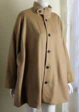 Eskandar O/s 1 100% Baby Camel Beige Gorgeous Mid-weight 32" Long Coat Jacket