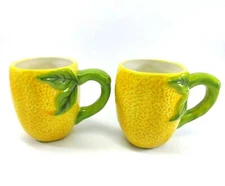 Dash of That Ceramic Lemon Coffee Tea Cups Mugs Lot of 2