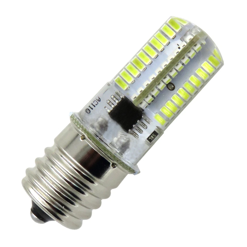 10pcs E17 Intermediate C9 LED Light Microwave Bulb 80 3014 SMD Lamp 120V/6500K  - Image 2 of 4
