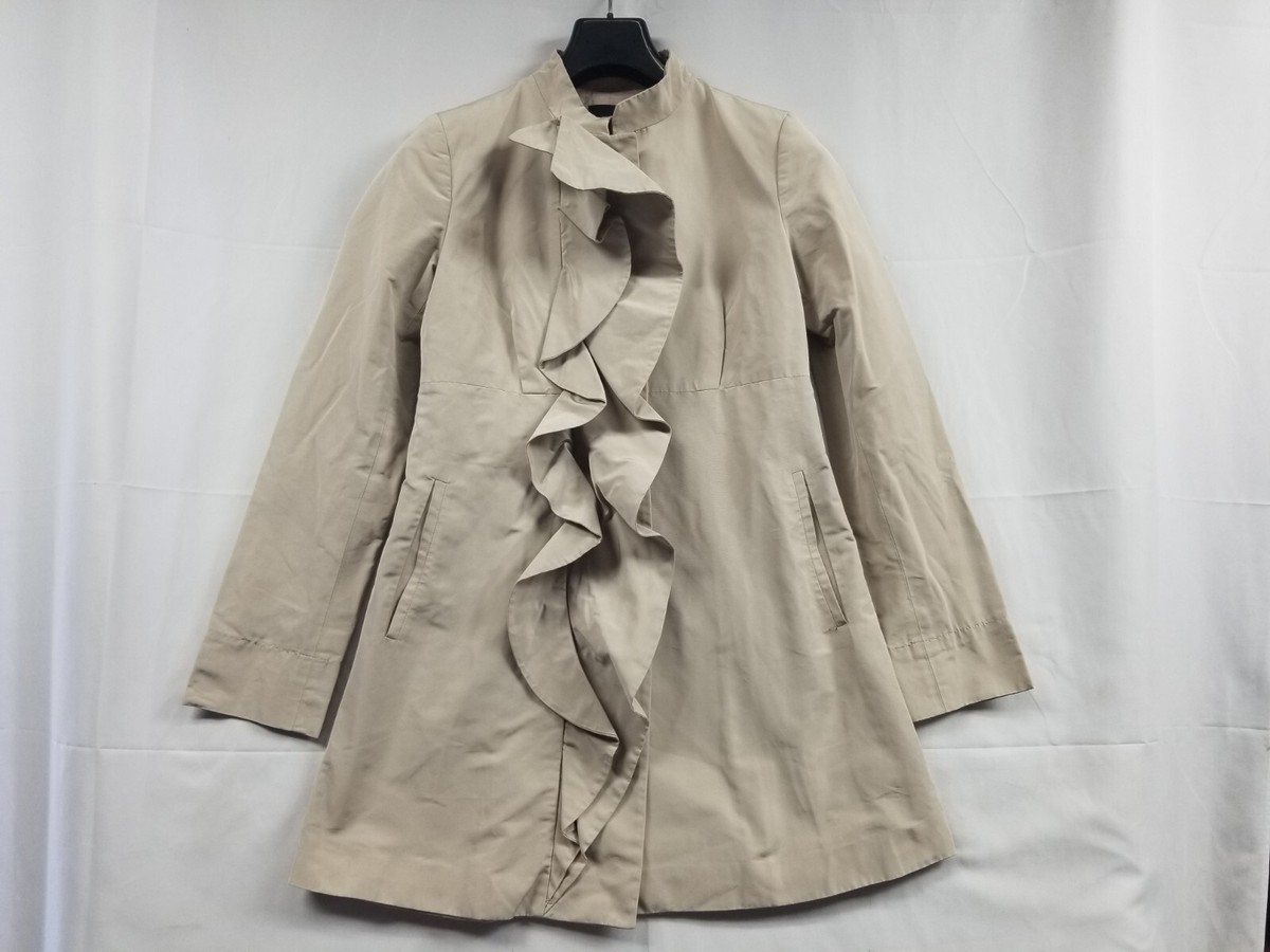 PINKO Made In Italy trench Coat Beige Button Up Women's Size