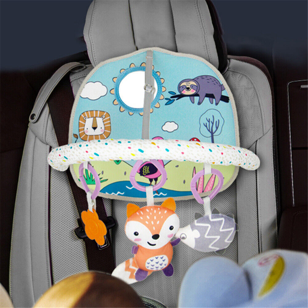 Infants Baby Adjustable Car Seat Toy Travel Sport Carseat Toys with Three Dolls!