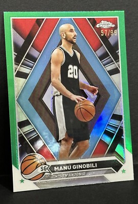 2024 Topps Chrome Basketball Manu Ginobili Green Refractor /99 | eBay