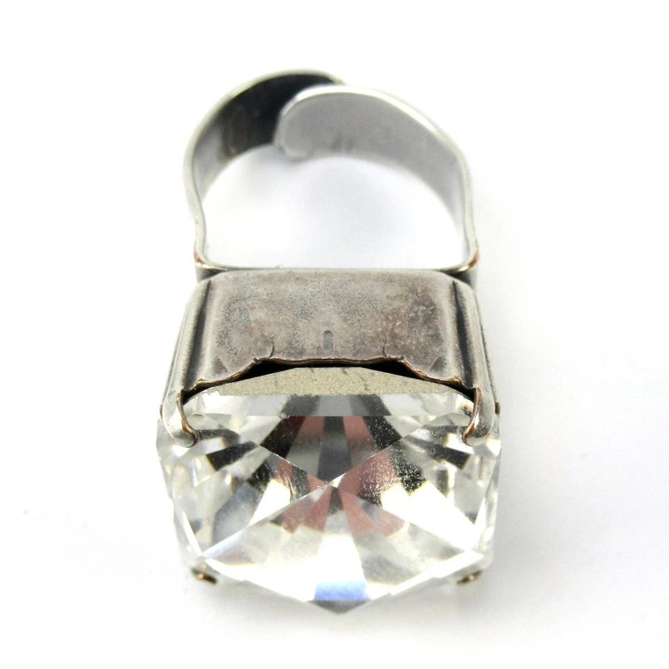 XL ARTJANY Designer Ring versilbert Swarovski-Kristall Statement Piece Cool - Bild 3 von 4