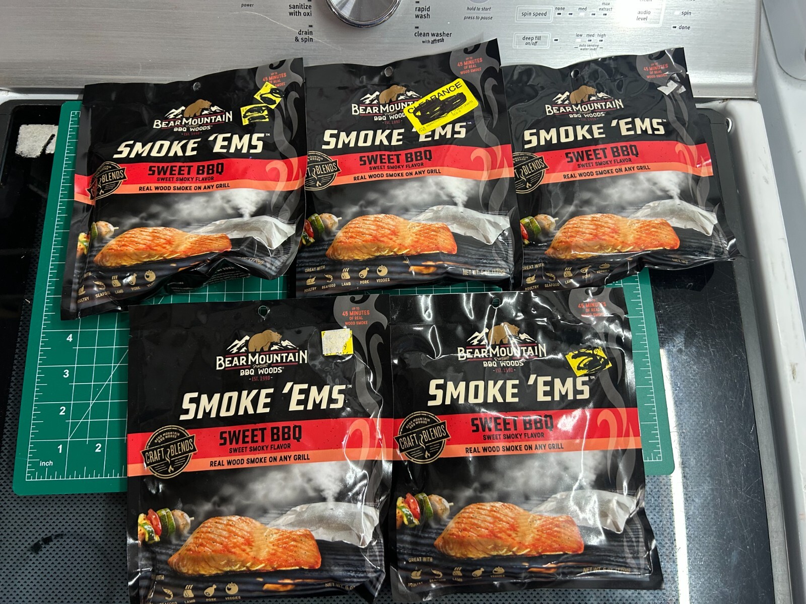 5-pack lot Bear Mountain Sweet Smoky BBQ Smoke 'Ems Real Wood Grill 6 oz