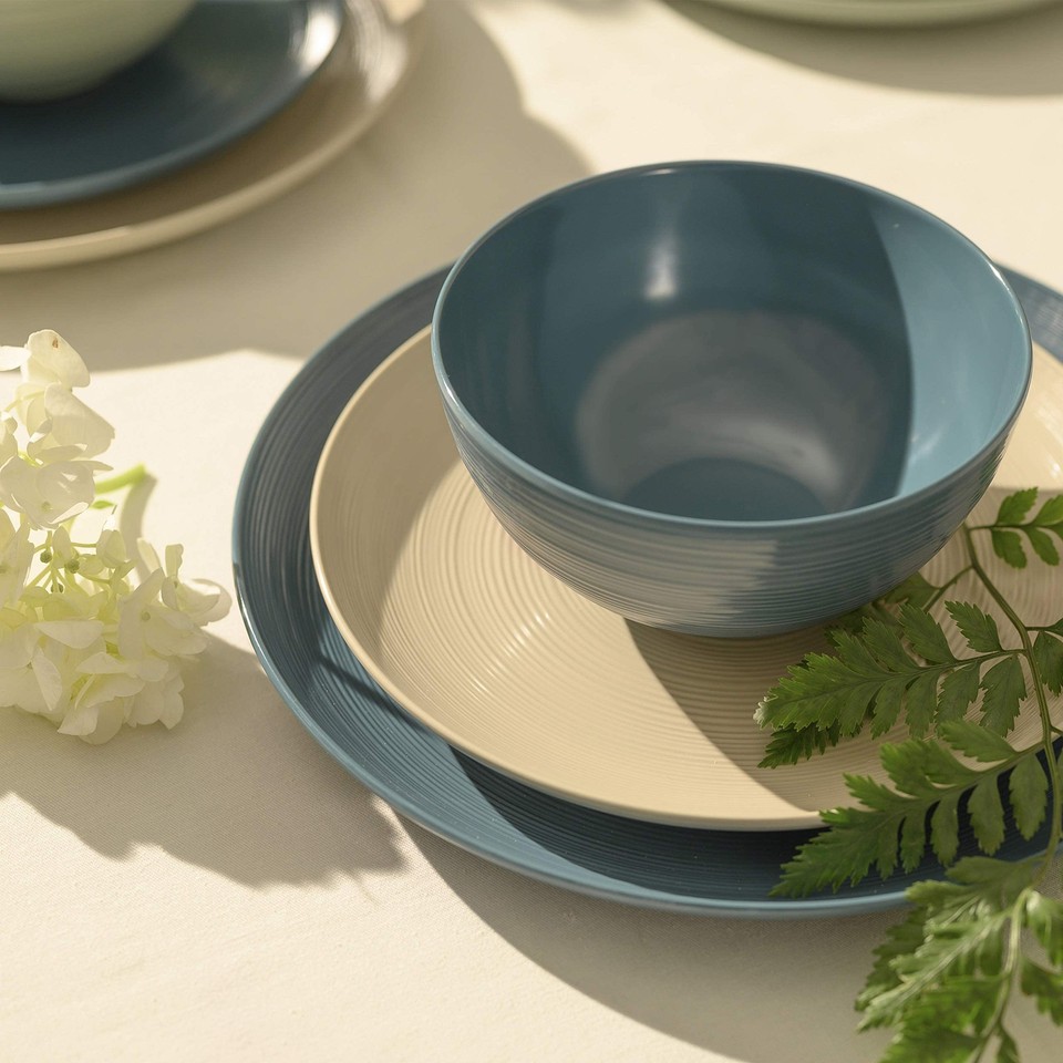 Zak Designs Dinnerware Sets for Indoors and Outdoors, 12 Pieces