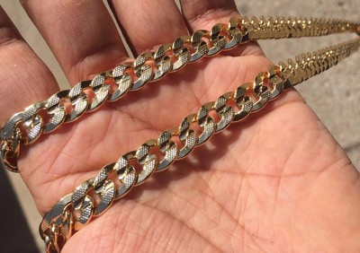 30 Inch 14K Gold Cuban Link Curb Chain 