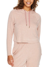 CALVIN KLEIN Women's Pure Knit Cropped Lounge Hoodie sz XL X-Large Pink