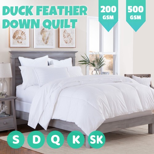 All Size Duck Down Feather Quilt/Doona/Blanket/Duvet Goose Altern-All Season - Picture 2 of 12