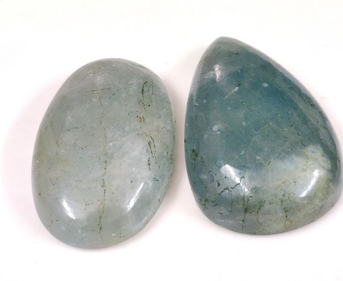 Natural Moss Aquamarine Multi Shape Cab Gemstone For Jewelry Making 148.50 Cts. - Picture 2 of 6